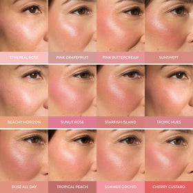 LAURA GELLER Baked Blush-n-Brighten Cherry Custard swatch on skin