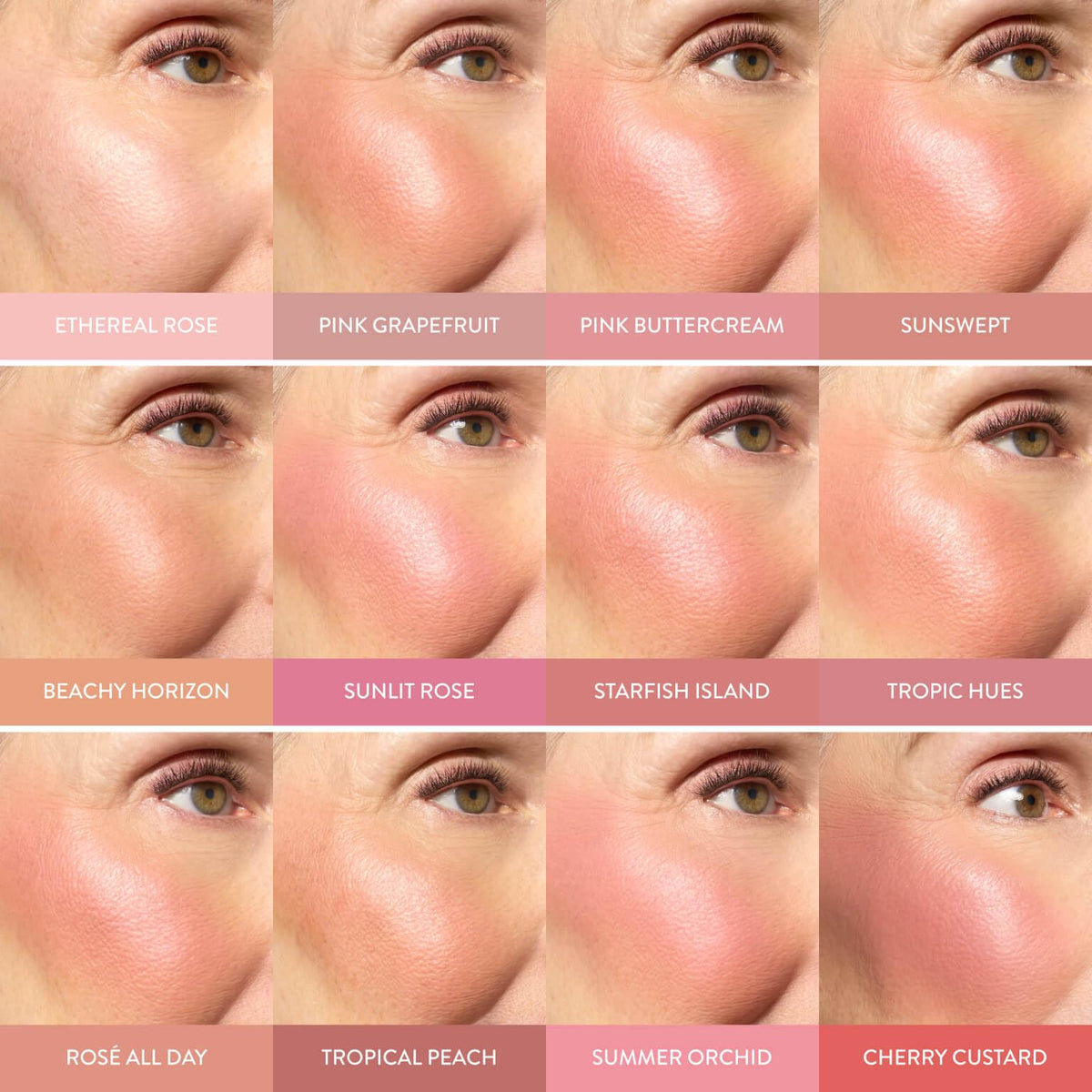 LAURA GELLER Baked Blush-n-Brighten Powder Blush applied on skin