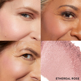 LAURA GELLER Baked Blush-n-Brighten Powder Blush Ethereal Rose close-up texture