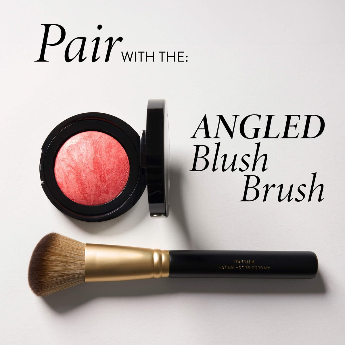 LAURA GELLER Baked Blush-n-Brighten Powder Blush on model's cheeks