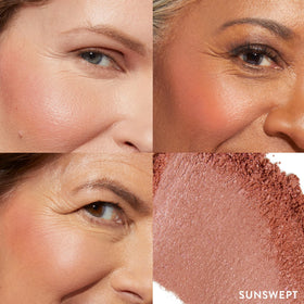 LAURA GELLER Baked Blush-n-Brighten Powder Blush Sunswept close-up of texture