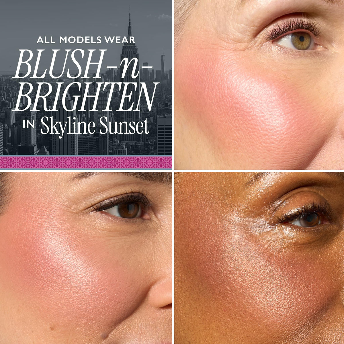 LAURA GELLER Baked Blush-n-Brighten Skyline Sunset marbleized texture close-up