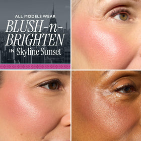 LAURA GELLER Baked Blush-n-Brighten Skyline Sunset marbleized texture close-up
