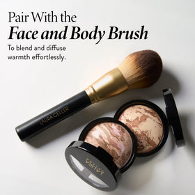 LAURA GELLER Baked Bronze-N-Brighten Bronzer Powder application on model