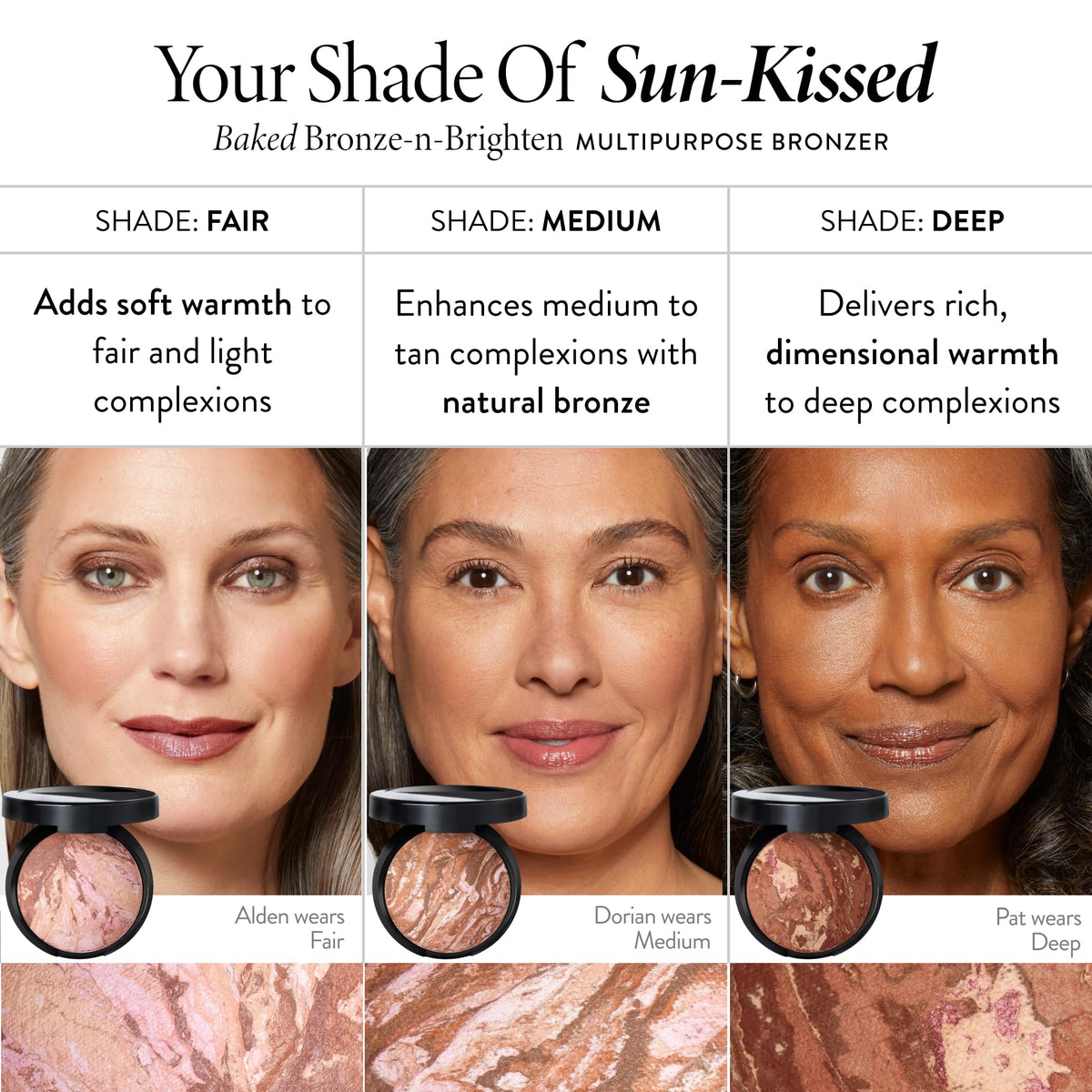 LAURA GELLER Baked Bronze-N-Brighten Bronzer Powder close-up of baked formula