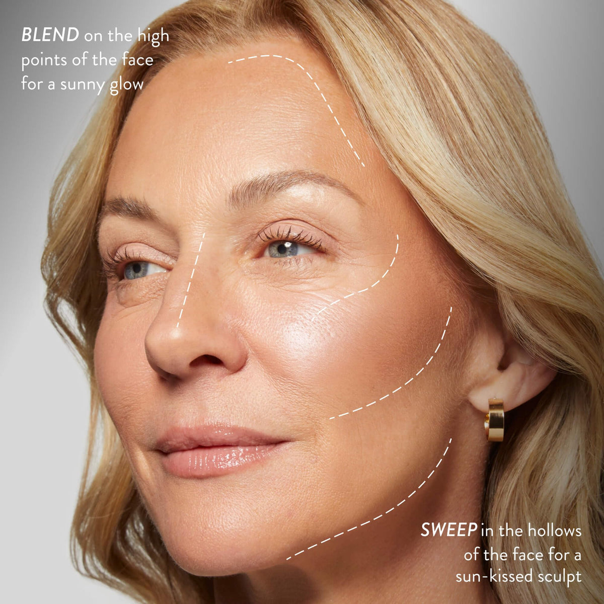 LAURA GELLER Baked Bronze-N-Brighten Bronzer Powder Deep applied on skin