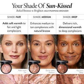 LAURA GELLER Baked Bronze-N-Brighten Bronzer Powder with brush