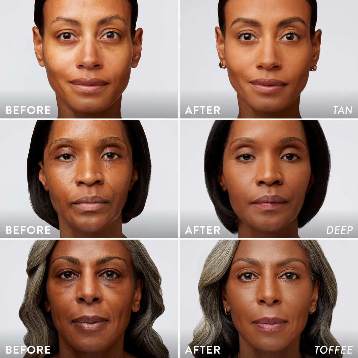 LAURA GELLER Baked Double Take Powder Foundation Deep in use