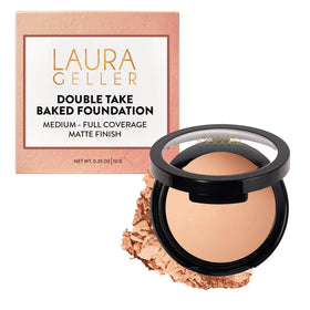 LAURA GELLER Baked Double Take Powder Foundation in Fair, front view