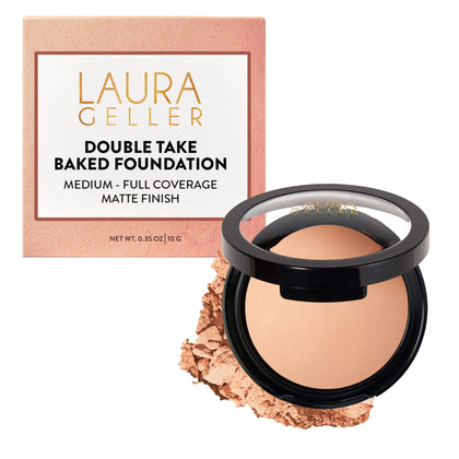 LAURA GELLER Baked Double Take Powder Foundation in Fair, front view