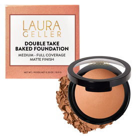 LAURA GELLER Baked Double Take Powder Foundation in Sand front view