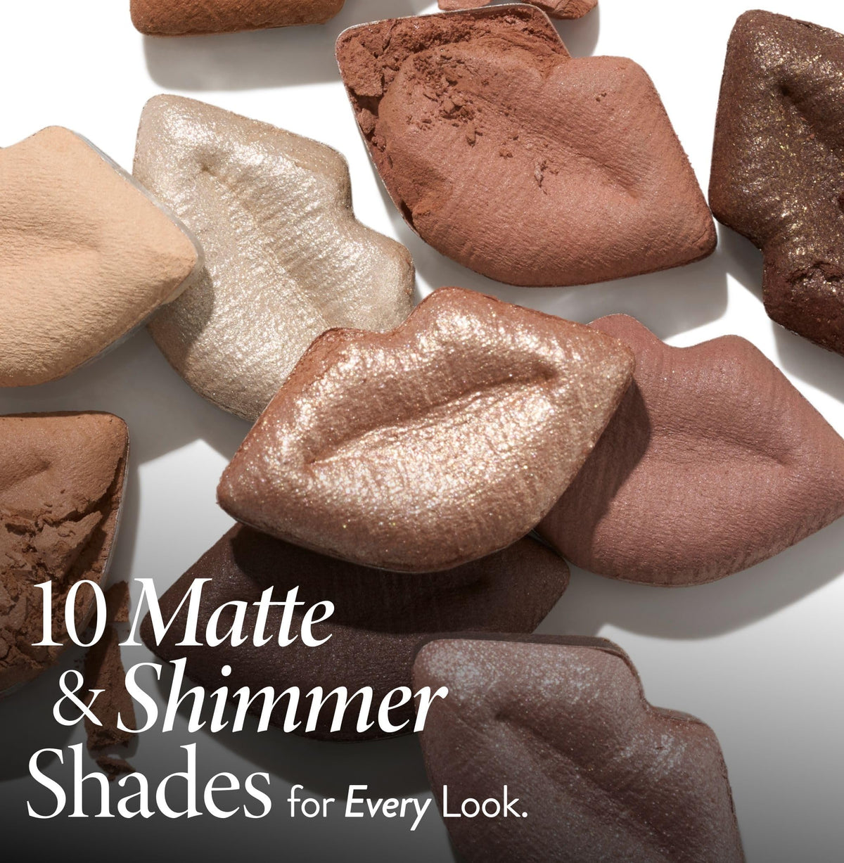 LAURA GELLER Baked Kisses palette showing 10 neutral shades