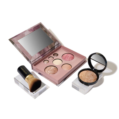 LAURA GELLER Baked Starter Kit front view with palette and brush