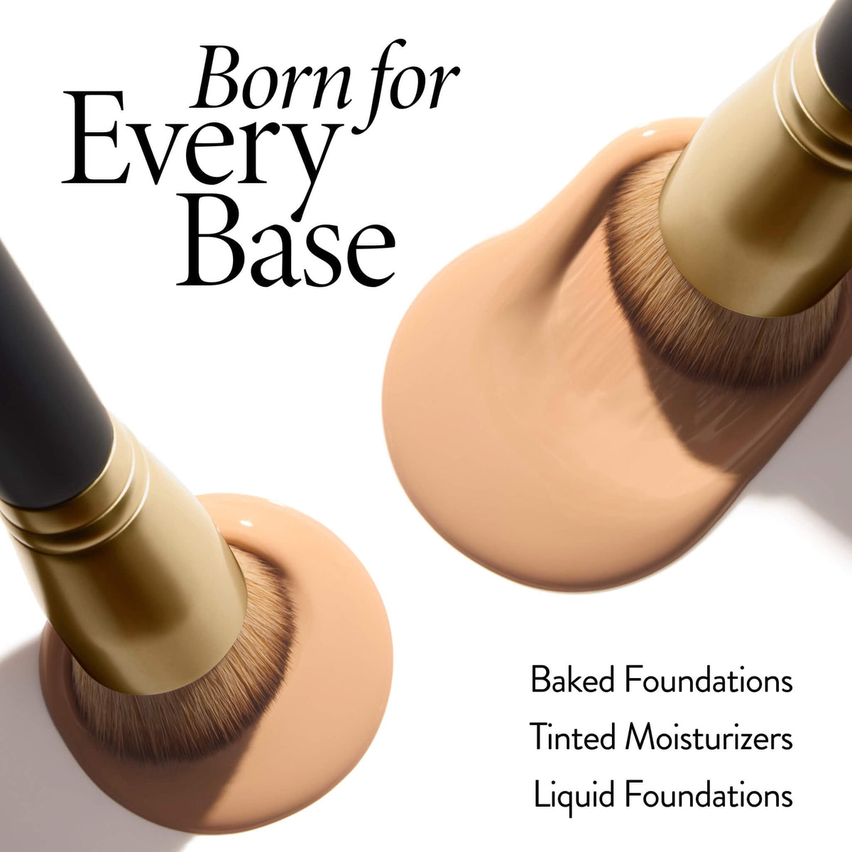 LAURA GELLER blending brush on a makeup table