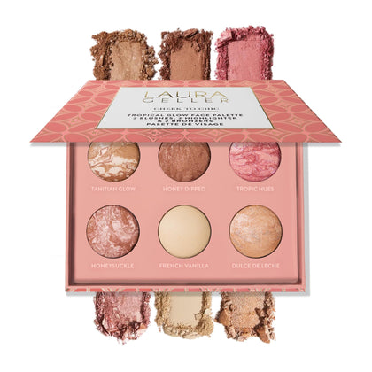LAURA GELLER Cheek to Chic Tropical Glow Palette front view