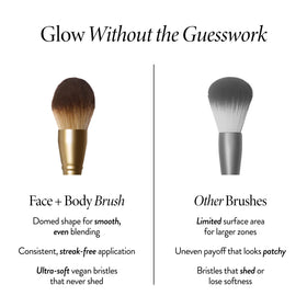 LAURA GELLER Classic Bronzer Brush demonstrating application technique
