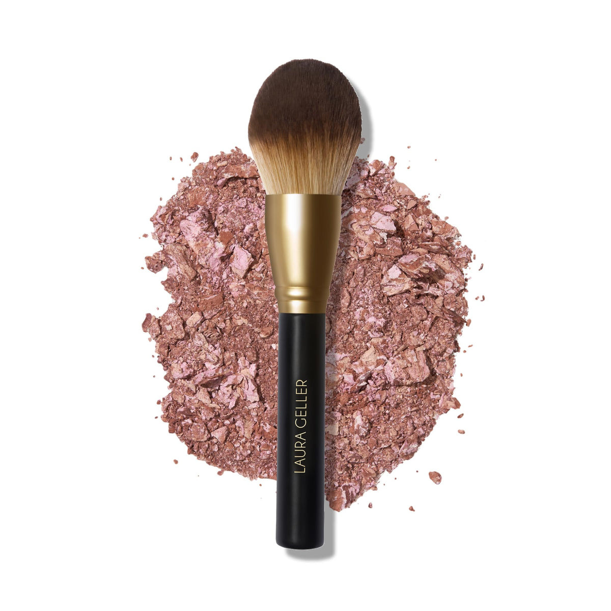 LAURA GELLER Classic Bronzer Brush front view with fluffy bristles