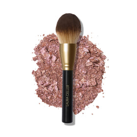 LAURA GELLER Classic Bronzer Brush front view with fluffy bristles
