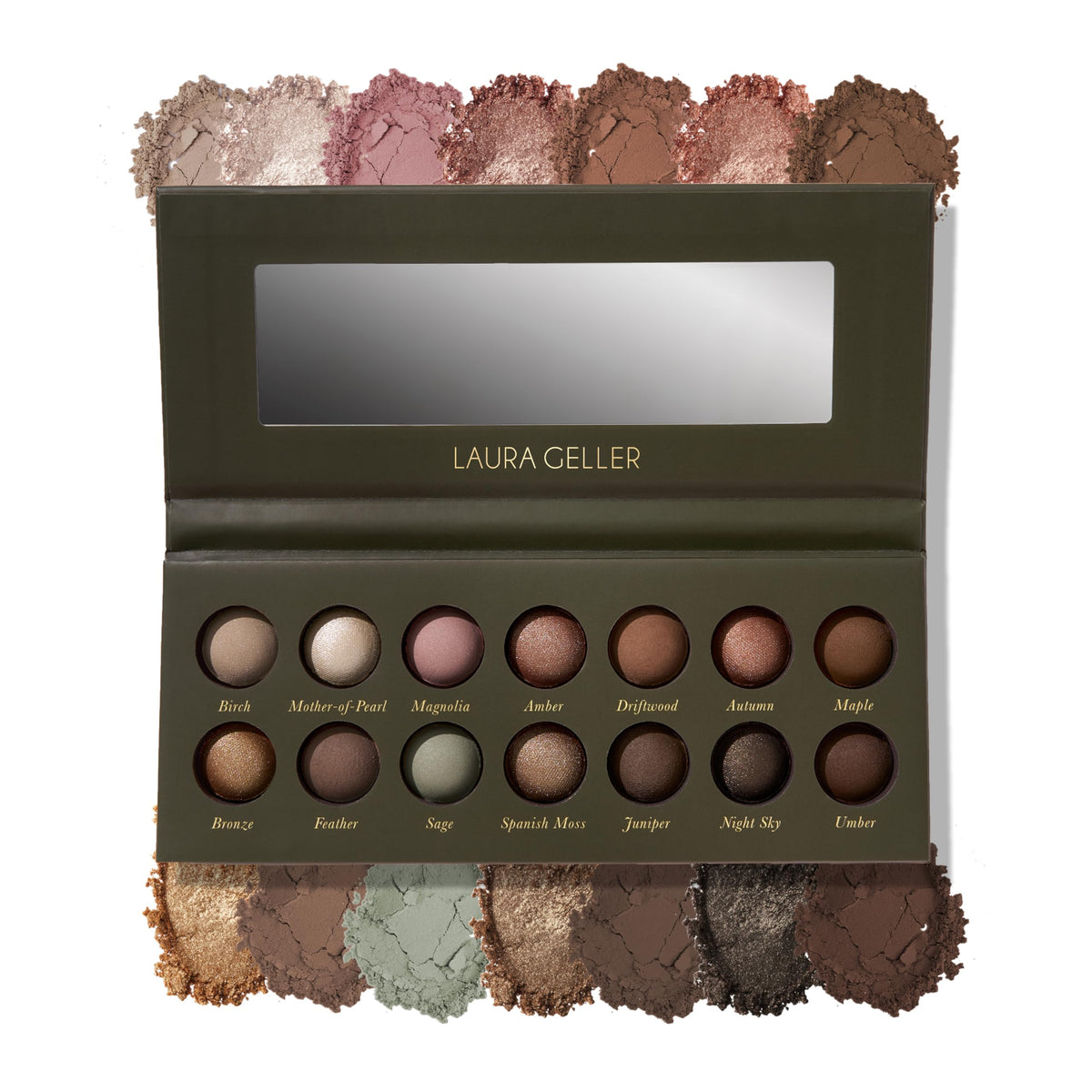 LAURA GELLER Delectables Earthy Essentials Eyeshadow Palette front view