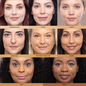LAURA GELLER Double Take Liquid Foundation Tan application demonstration