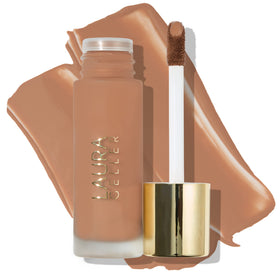 LAURA GELLER Double Take Liquid Foundation Tan front view