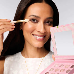 LAURA GELLER Dual-Ended Eyeshadow Brush with eyeshadow palette