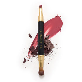LAURA GELLER Dual-Ended Lip + Eyeshadow Brush front view