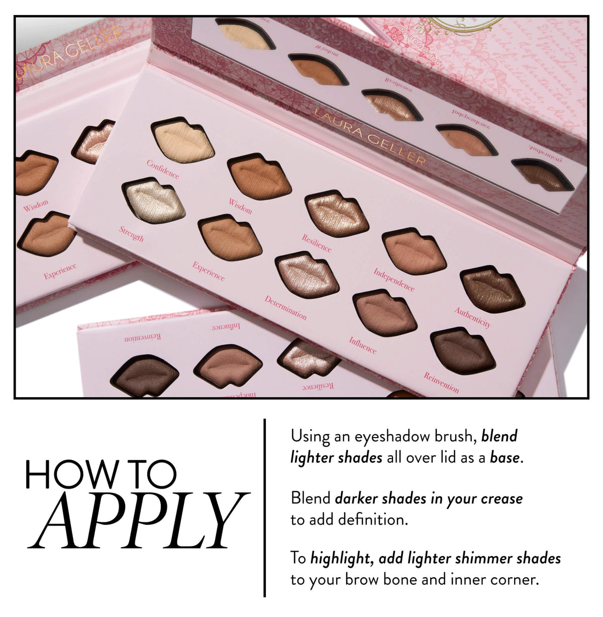LAURA GELLER eyeshadow palette in a makeup setup