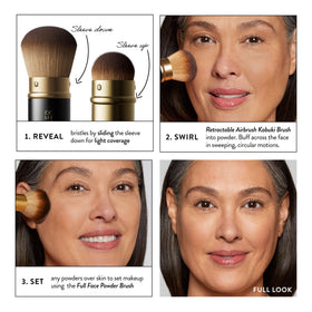 LAURA GELLER Face Powder Brush in use