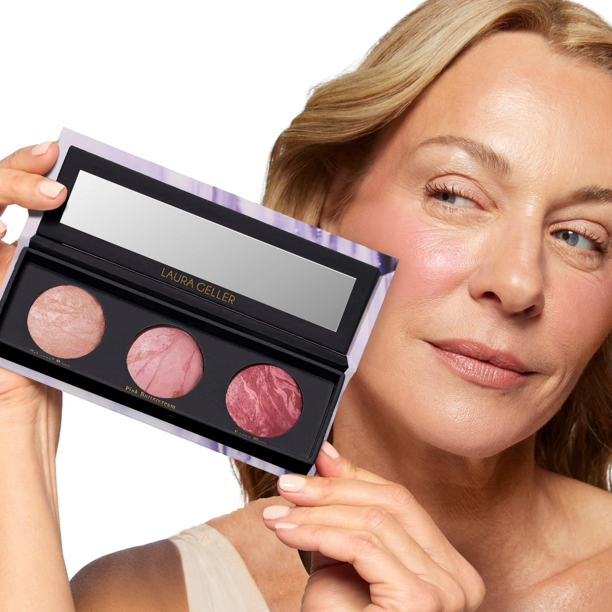 LAURA GELLER Geller's Greatest 3-Piece Blush Palette lifestyle scene