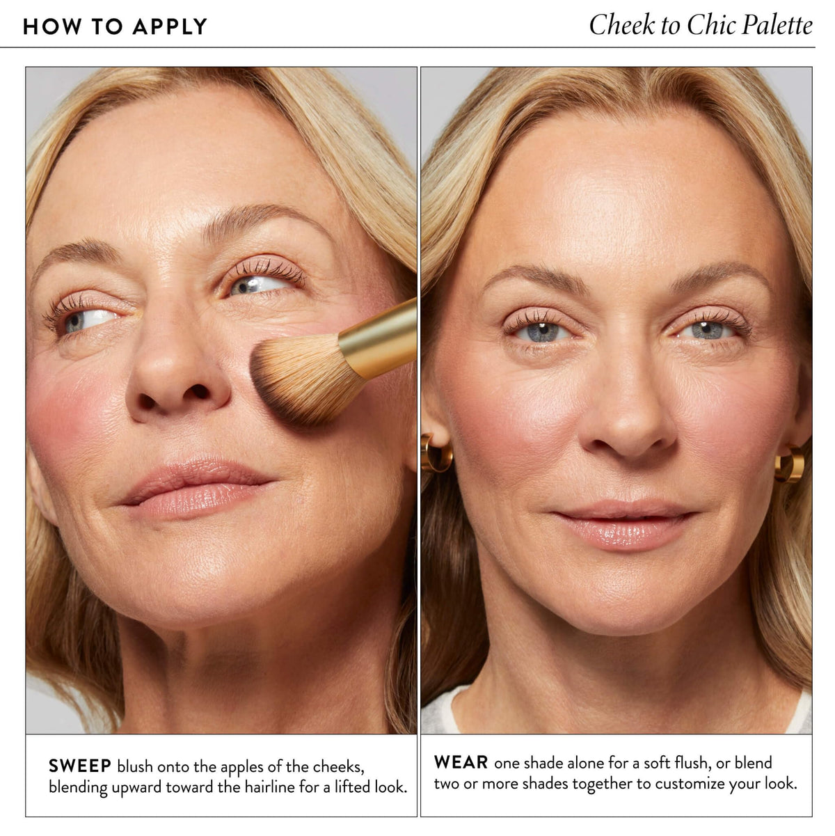 LAURA GELLER Geller's Greatest 3-Piece Blush Palette swatches on skin