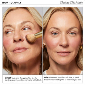 LAURA GELLER Geller's Greatest 3-Piece Blush Palette swatches on skin