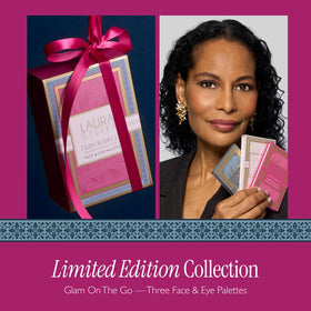 LAURA GELLER Glam On the Go Blush Palette with compact design