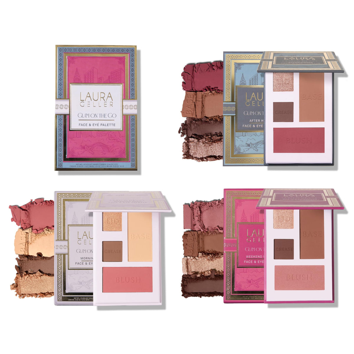LAURA GELLER Glam On the Go Eyeshadow Palette front view