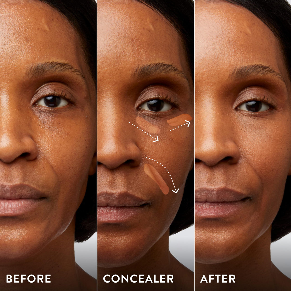 LAURA GELLER Ideal Fix Eye Concealer Deep blended on skin