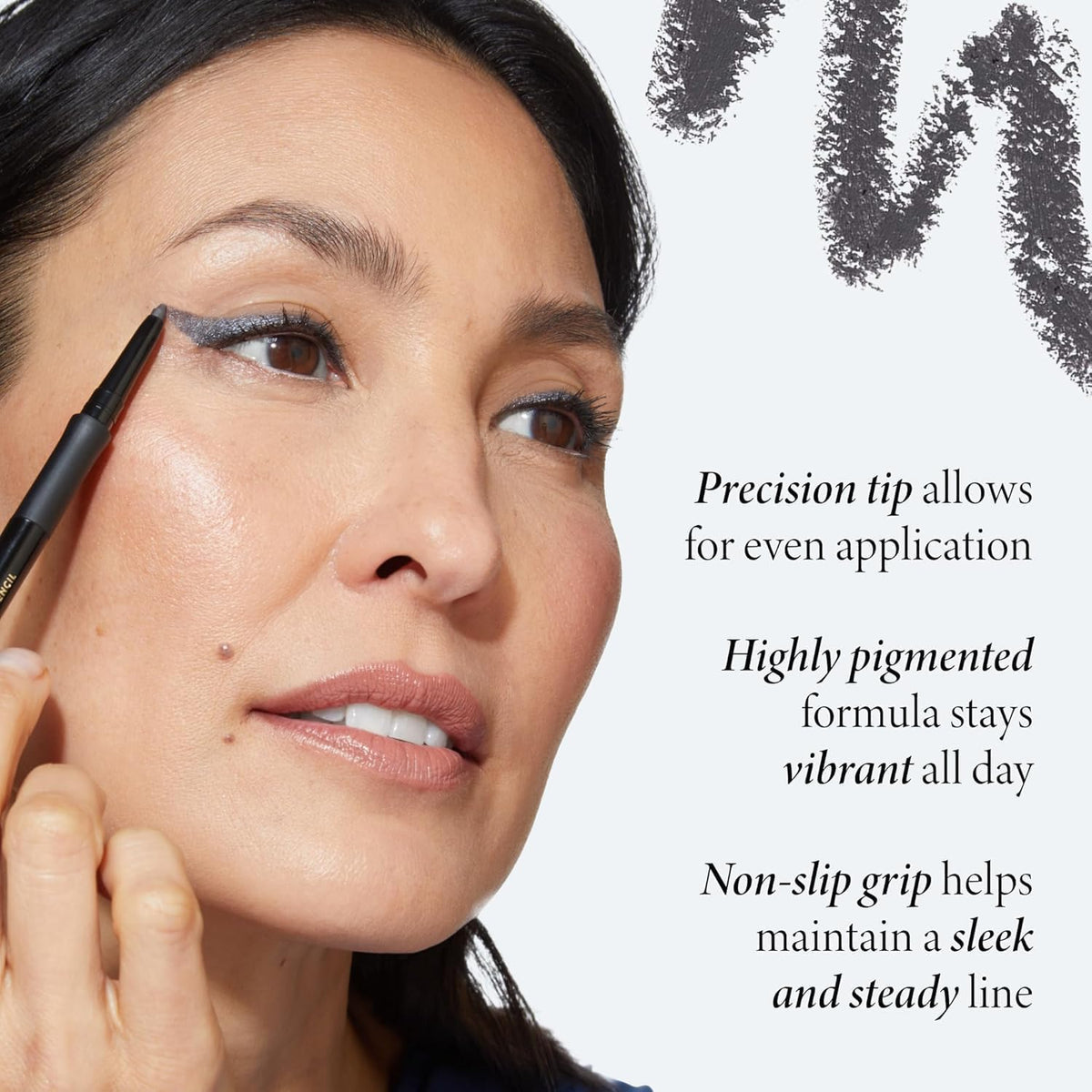 LAURA GELLER INKcredible Gel Eyeliner Waterproof Brown Sugar swatch on skin
