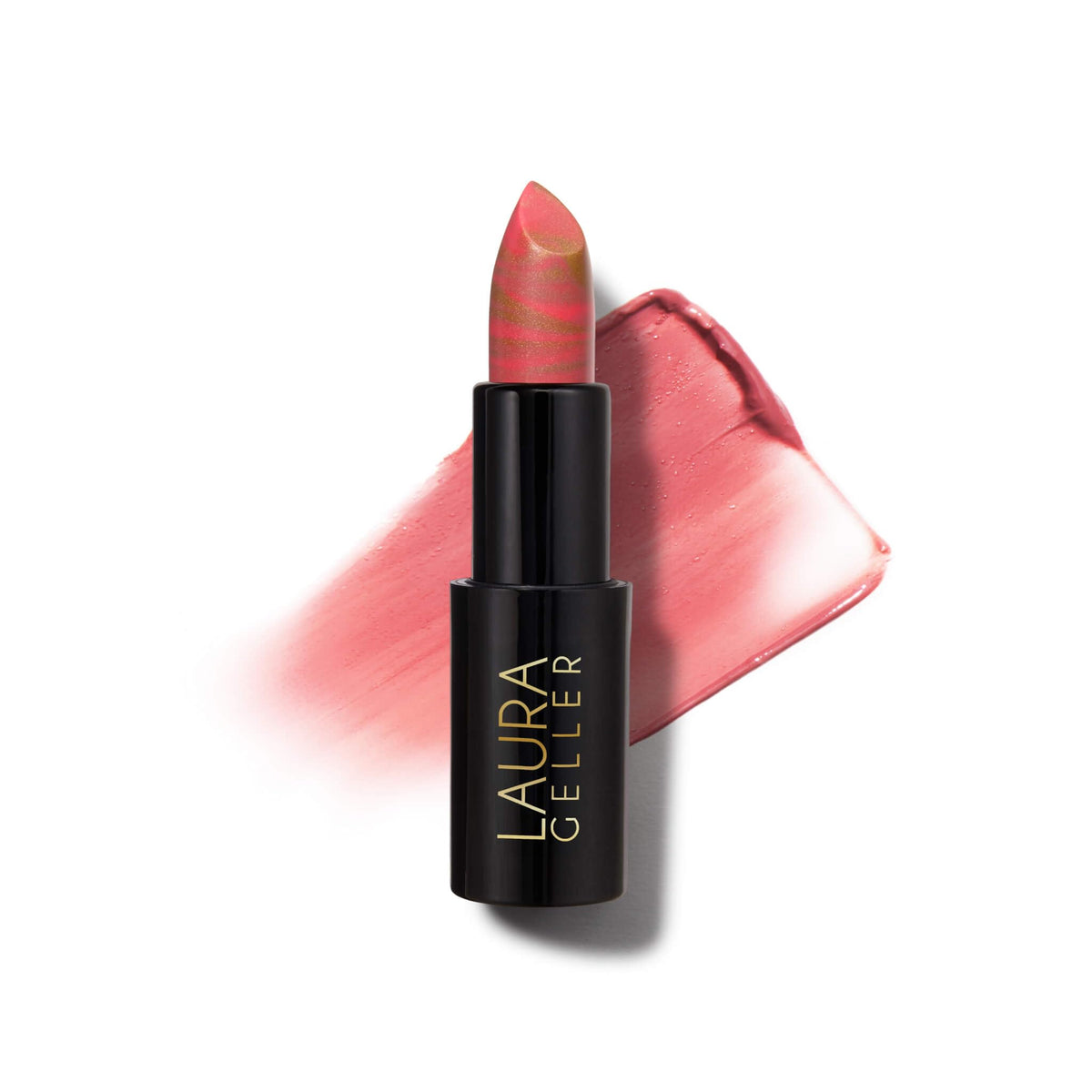 LAURA GELLER Italian Marble Sheer Hydrating Lipstick Strawberry Toffee front view