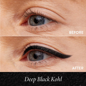 LAURA GELLER Kajal Eyeliner Pencil in use for a smoky eye look