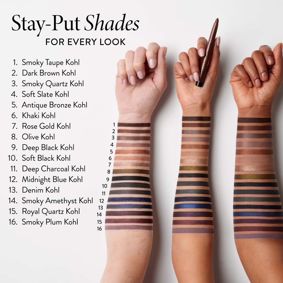 LAURA GELLER Kajal Eyeliner Pencil swatch on skin