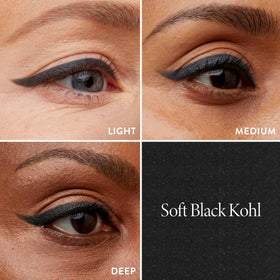 LAURA GELLER Kajal Longwear Kohl Eyeliner Pencil Soft Black close-up of tip