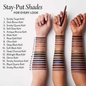 LAURA GELLER Kajal Longwear Kohl Eyeliner Pencil Soft Black in makeup application