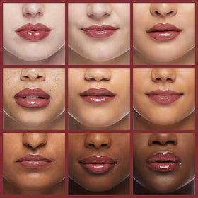 LAURA GELLER lipstick close-up with ingredients highlighted