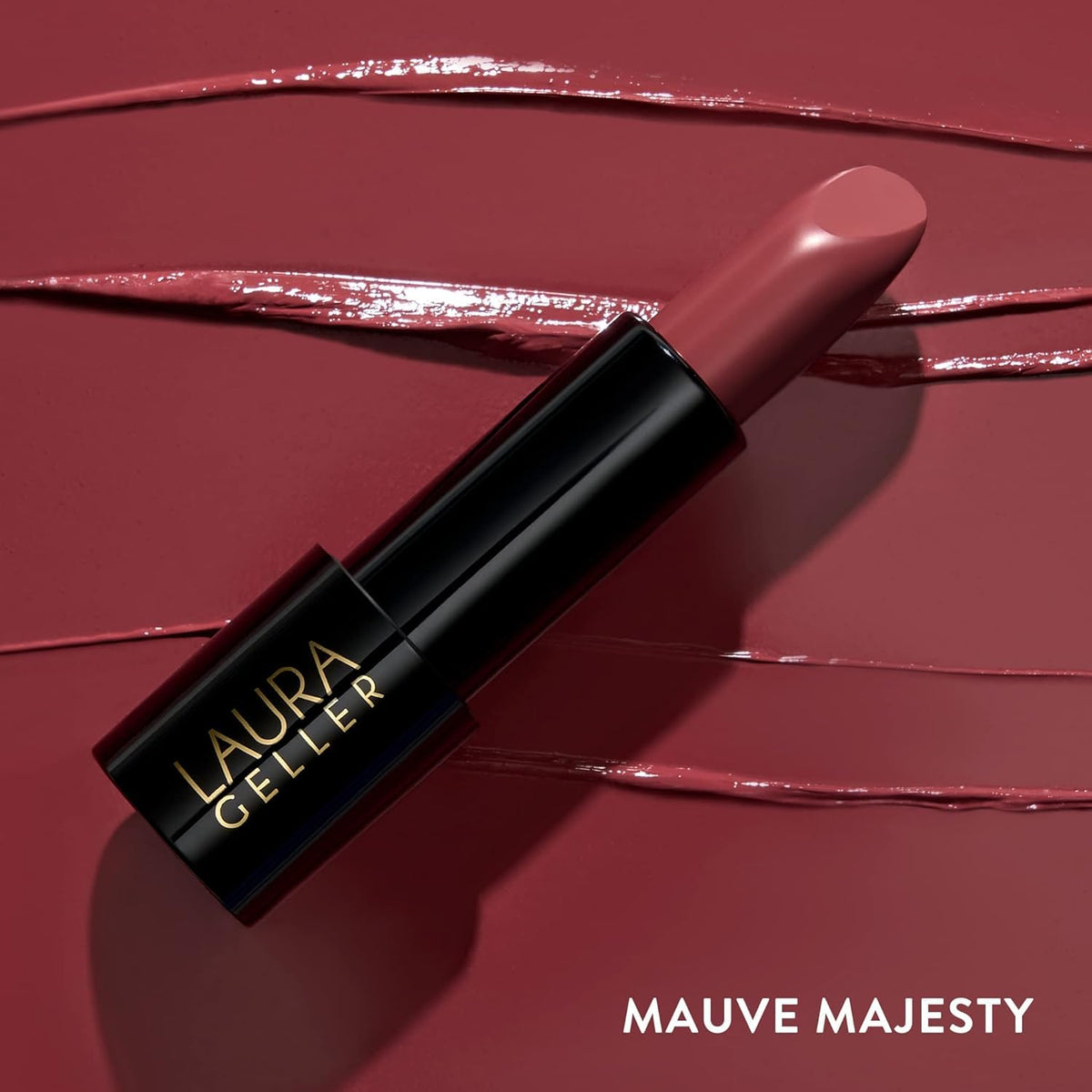 LAURA GELLER lipstick on a makeup vanity
