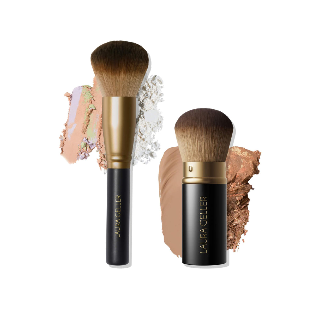 LAURA GELLER Makeup Brushes Blending Beauties 2PC Set front view