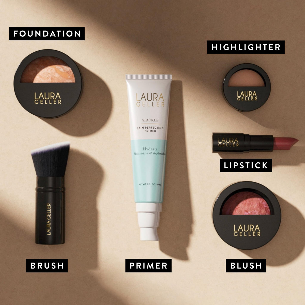 LAURA GELLER NEW YORK Cult Classics Full Face Kit Light swatches