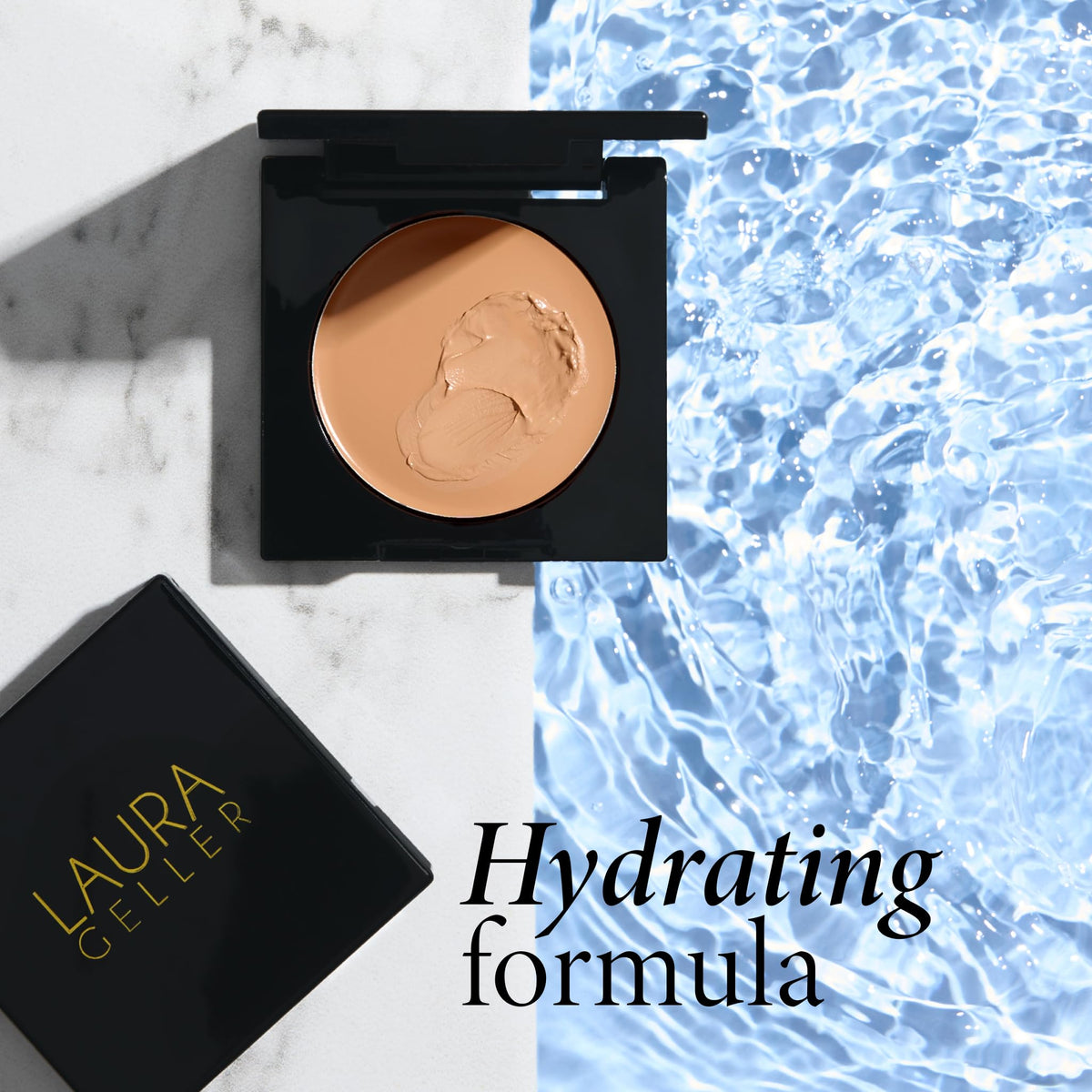 LAURA GELLER NEW YORK Full Coverage Concealer Deep swatch on skin