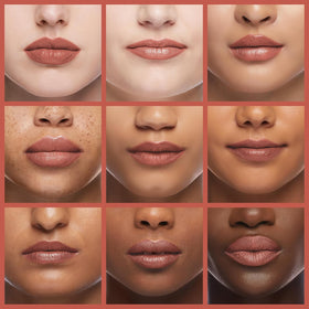 LAURA GELLER NEW YORK Modern Classic Cream Lipstick Novel Neutral applied on lips