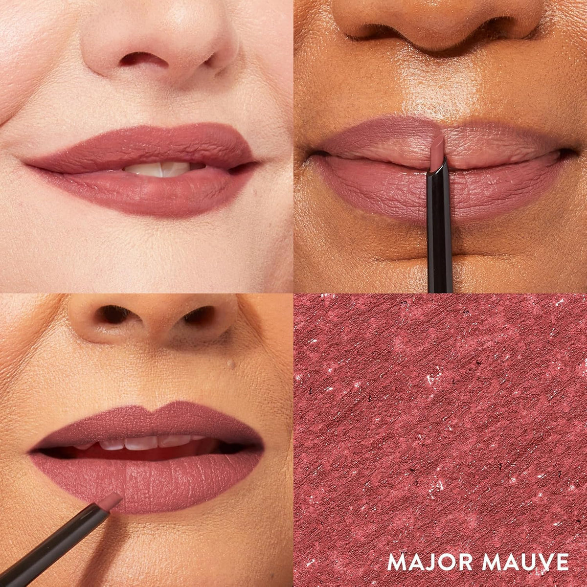 LAURA GELLER NEW YORK Modern Classic Lip Liner Major Mauve slanted tip close-up