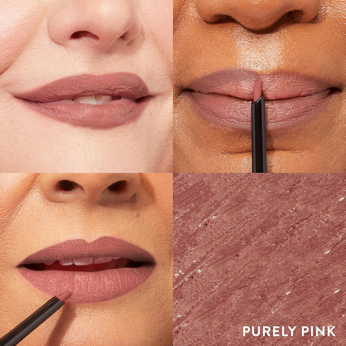 LAURA GELLER NEW YORK Modern Classic Waterproof Lip Liner Purely Pink angled tip close-up