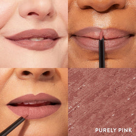 LAURA GELLER NEW YORK Modern Classic Waterproof Lip Liner Purely Pink angled tip close-up